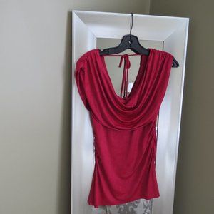 Red Stretch Off the Shoulder Top New with Tags